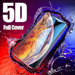 Phone Accessories - 5D Tempered Glass Full Screen Protectors For iPhone