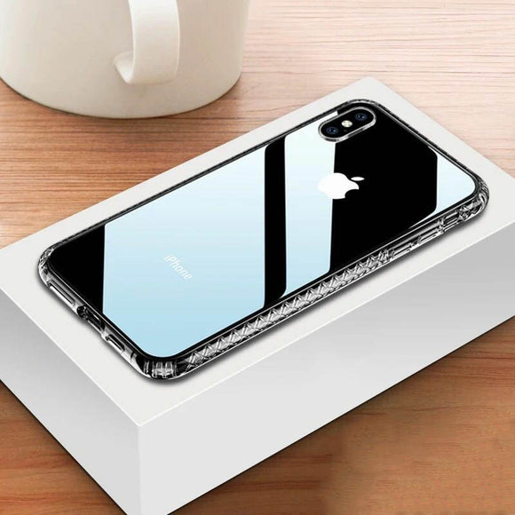 Soft silicone Transparent Diamond shell TPU anti-drop Case for iPhone X XR XS XS Max 7 8 Plus