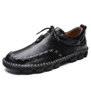 Kaaum Men's Handmade Breathable Leather Shoes