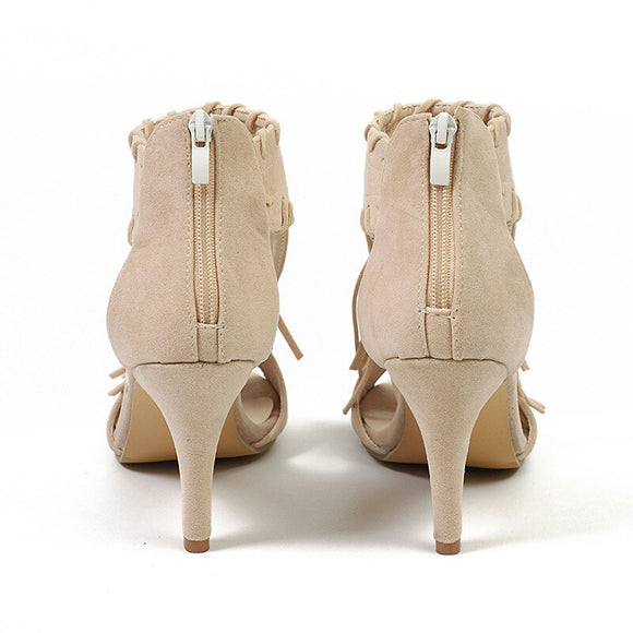 Fashion Elegant Tassel Lady Sandals High Heels Summer Women's Shoes