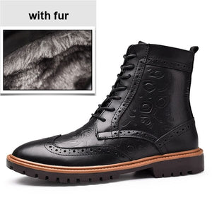 Kaaum New British Style Retro Genuine Leather Boots