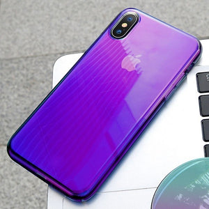 Phone Case - Slim Gradient Colorful Plating Case for iPhone X XS XS Max XR
