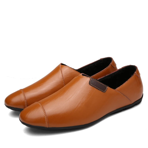 Shoes - Men's Slip On Leather Driving Loafer Shoes