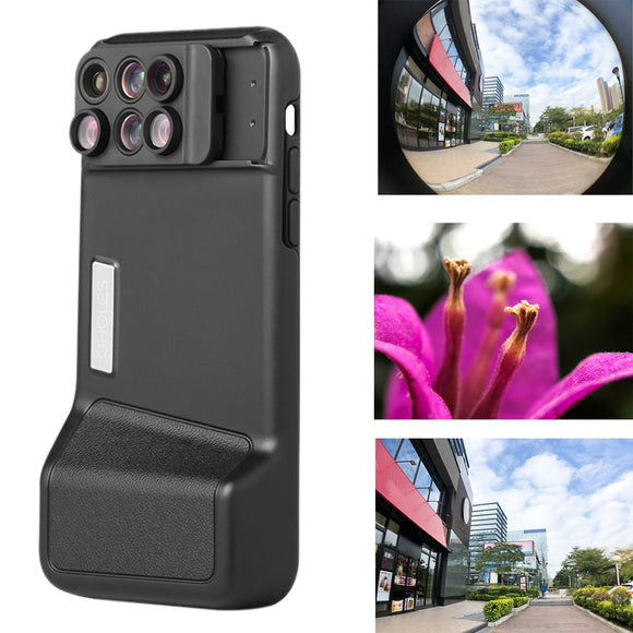 Bluetooth Camera Lens Fisheye Wide-angle Telephoto Macro Case For iPhone X/XS/XS Max