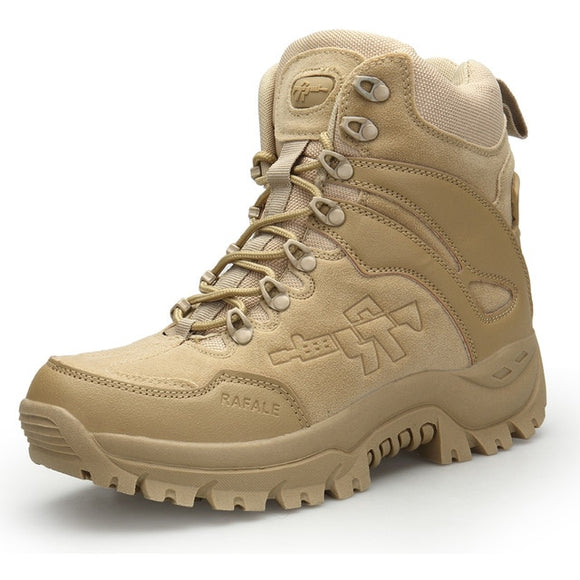 Kaaum Brand Men Military Outdoor Army Work Hiking Boots