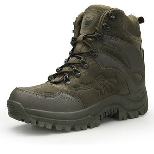Kaaum Brand Men Military Outdoor Army Work Hiking Boots