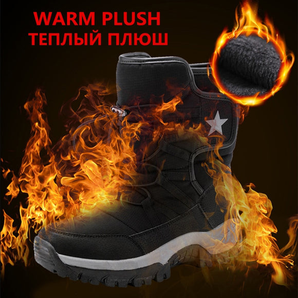 Men Warm Ankle Boots Winter Waterproof Outdoor Sneakers（Buy 2 Got 10% Off, 3 Got 15% Off）