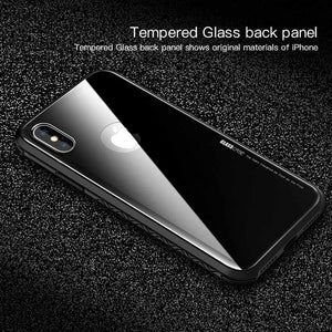 Phone Case - Luxury Tempered Glass Mobile Phone Back Case for iPhone X