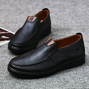 Shoes - Men's Plus Size Breathable Soft Leather Casual Loafers
