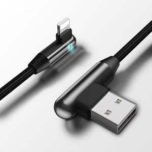 90 Degree LED Lighting USB Cable For iPhone Device
