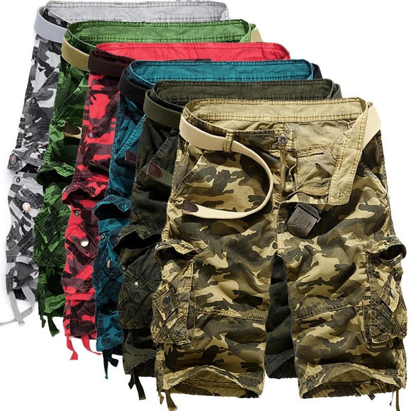 Fashion Breathable Camo Multi-Pocket Shorts