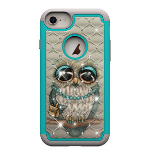 Phone Case - Glitter Diamond Cute Owl Shockproof Crystal Cover Case for iPhone