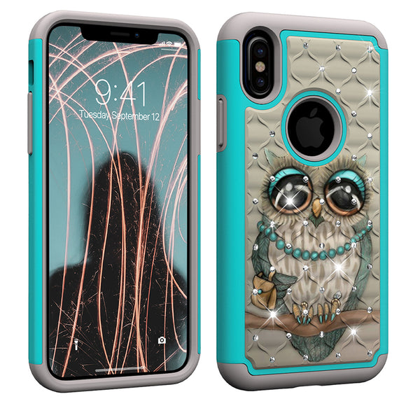 Phone Case - Glitter Diamond Cute Owl Shockproof Crystal Cover Case for iPhone