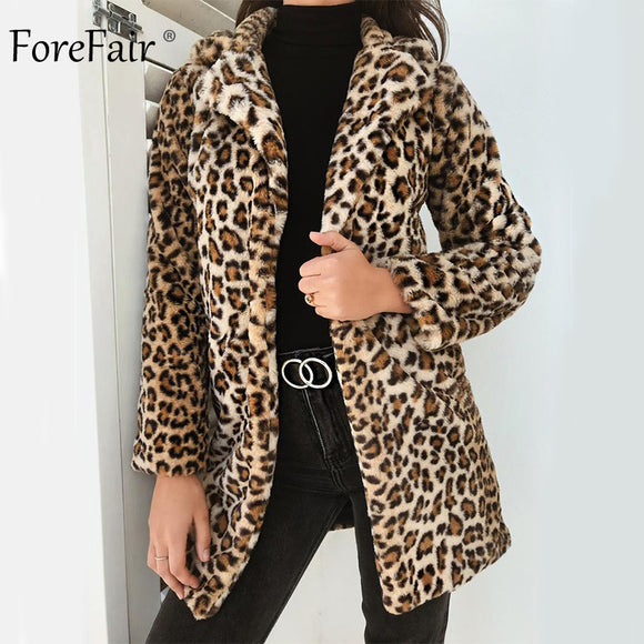 Women's Clothing - 2018 Plus Size Ladies Faux Fur Long Coat