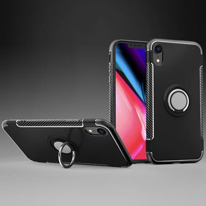 Luxury Magnetic Finger Ring Stand Shockproof Armor Phone Case For iPhone