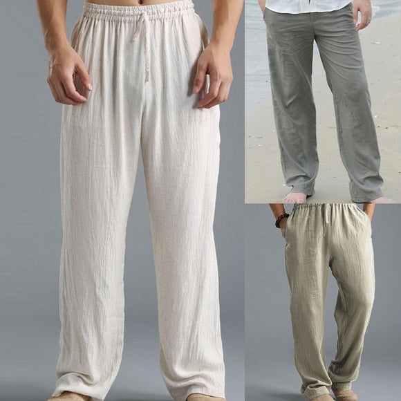 Men Casual Breathable Linen Pants