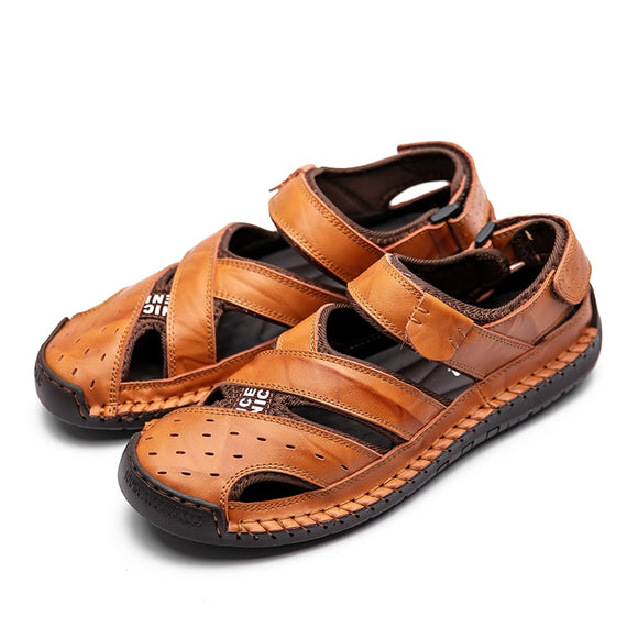Kaaum Men's Summer Soft Comfortable Big Size Soft Outdoor Sandals