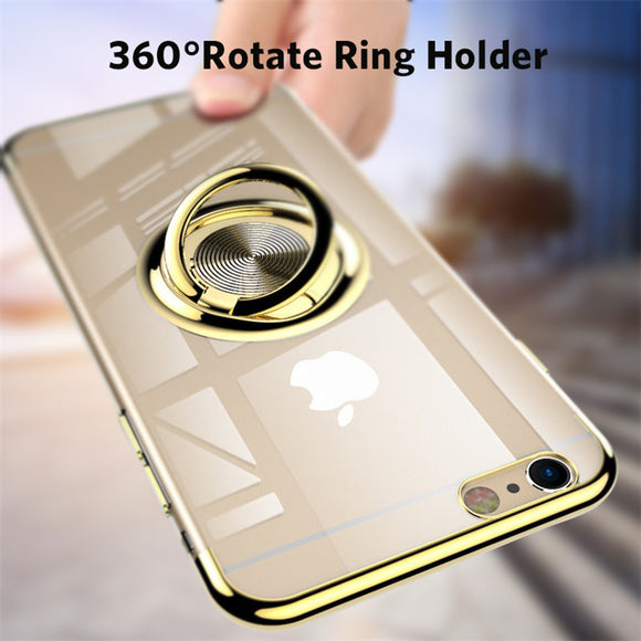 New Clear Ring Stand Holder Case For iPhone