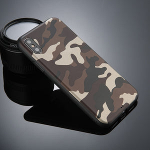 ArmyGreen Leather Soft TPU Cover Case For iPhone