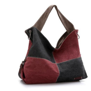 Bags - New Lady Canvas Patchwork Handbag