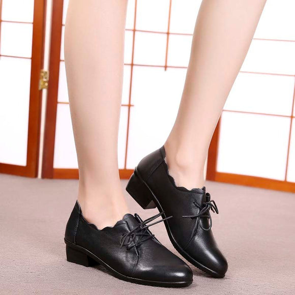 Women's Shoes - Lace Up Superstar Round Toe Shoes For Ladies