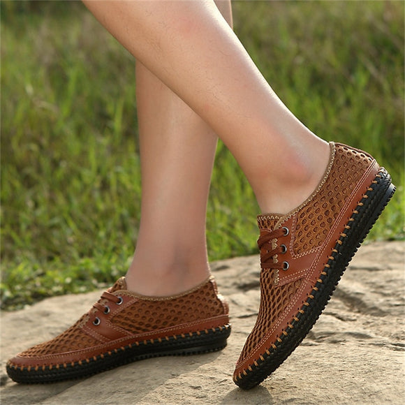 Kaaum-Breathable Men's Casual Shoes Summer Fashion Mesh
