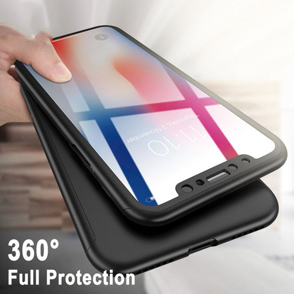 Phone Case - Luxury 360 Degree Full Protective Phone Case With Free Tempered Glass Film