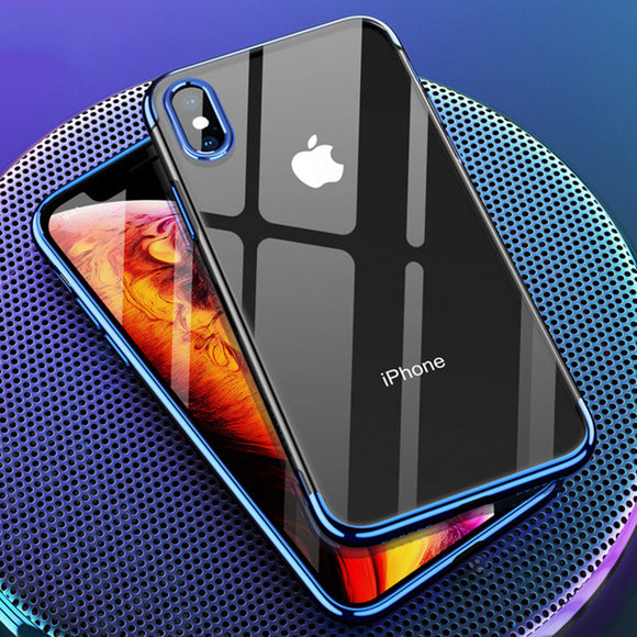 Phone Case - Luxury Plating Shinning Soft TPU Silicone Protective Phone Case For iPhone XS/XR/XS Max 8/7 Plus