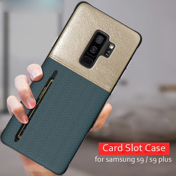 Wallet Slim Silicone Card Slot Case for Samsung Galaxy Note 9 8 S9 S8 S9+