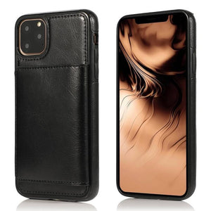Phone Case - Retro PU Leather Card Slot Case For iPhone