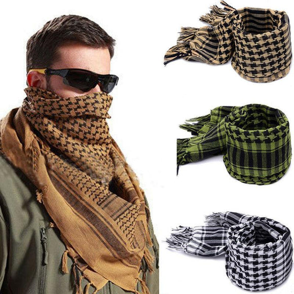 Fashion Mens Lightweight Square Outdoor Shawl Military Arab Tactical Desert Scarf