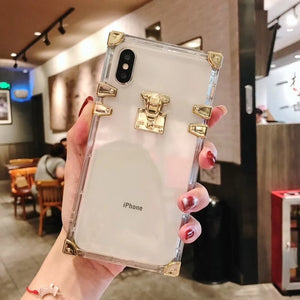 Phone Case - Fashion Square Clear TPU Case for iPhone X XS MAX XR