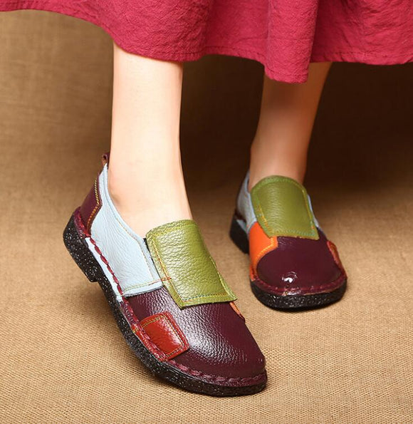 Shoes -  Fashion Women Genuine Leather Loafers