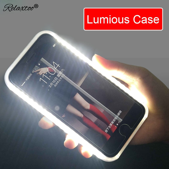 Luminous Luxury Flash Selfie Light Up Glowing Case For iPhone