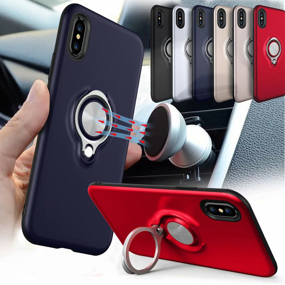 Phone Case - Luxury Magnetic Bracket Ring Holder Shockproof Armor Phone Case For iPhone X/XS/XR/XS Max