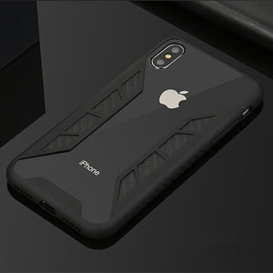 Phone Case - Luxury Acrylic Hard Clear Full Protective TPU & PC Shockproof Case For iPhone X 8/7 Plus