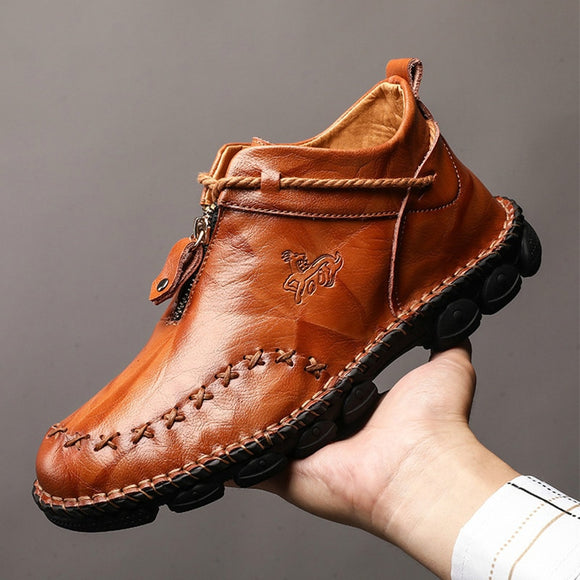 Men's Casual Genuine Leather Comfortable Ankle Boots(Buy 2 Get 10% off, 3 Get 15% off )