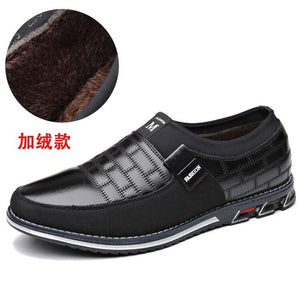 Plus Size Autumn & Winter Men Leather Super Comfy Loafers With Plush