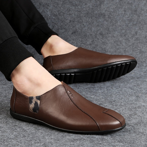 Genuine Leather Men Casual Shoes Luxury Moccasins Loafers