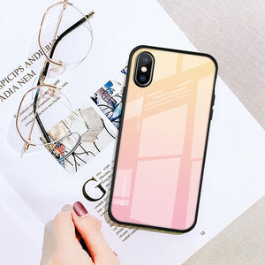New Gradient Tempered Glass Case For iPhone X/XS/XR/XS Max