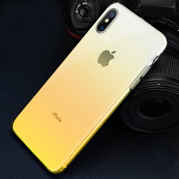 Phone Case - Luxury Gradient Color Clear Soft Silicone Phone Case For iPhone XS/XR/XS Max 8/7 Plus