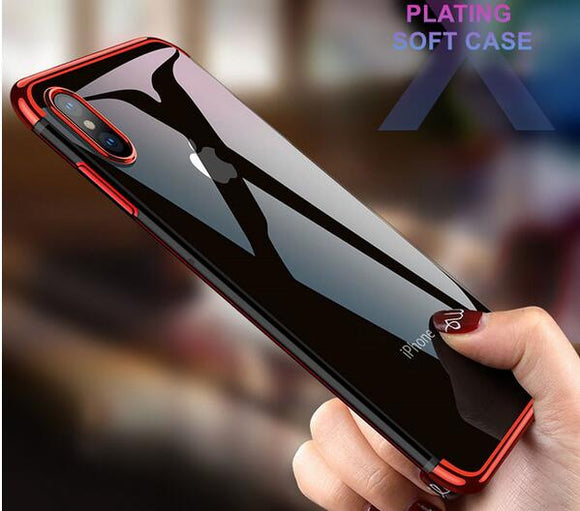 Phone Case - Luxury Ultra Thin Plating Clear Soft Silionce Phone Case For iPhone