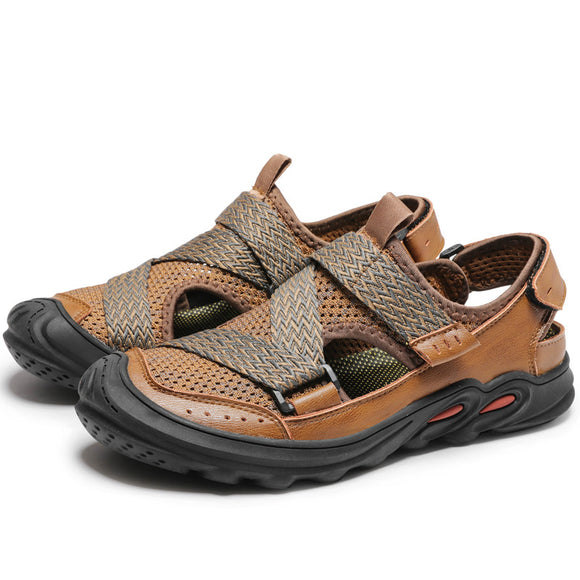 Kaaum Handmade Fashion Leather Retro Outdoor Sandals
