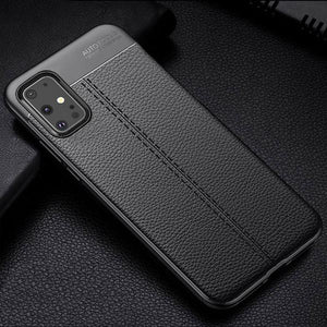 Kaaum Shockproof Litchi Leather Soft Silicon Case for Samsung Galaxy S20/10