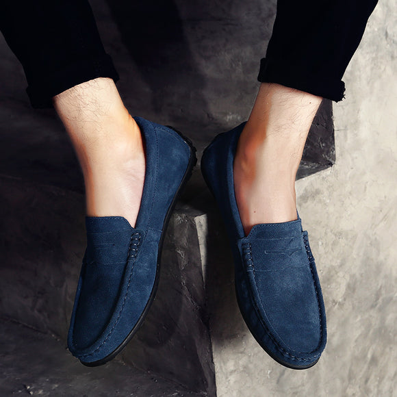 Shoes - Men Casual Shoes Fashion Male Suede Leather Loafers