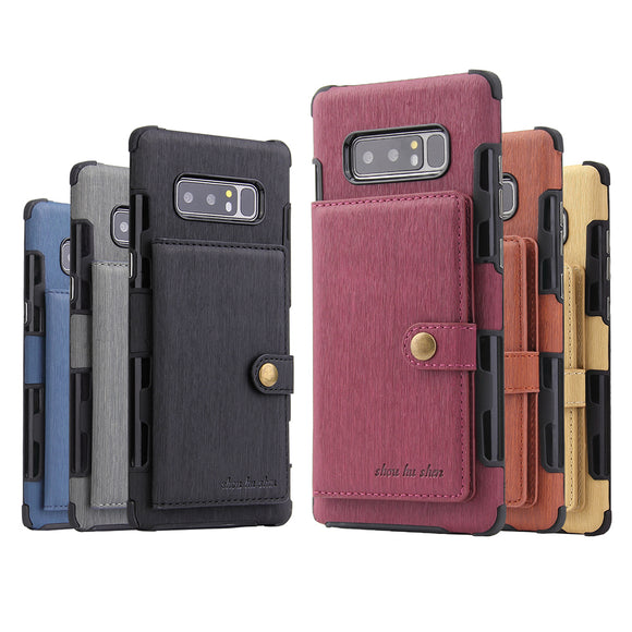 Luxury Buckle Card Holder Cases For Samsung Galaxy S8 S9+ Note 8 9