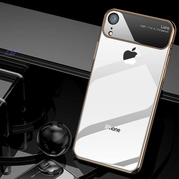 Phone Case - Luxury Lens Tempreed Glass Protective Phone Case For iPhone XS/XR/XS Max