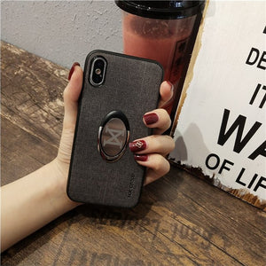 Phone Accessories - Ring Holder Magnetic Car Stand Cover For iPhone X XR Xs Max