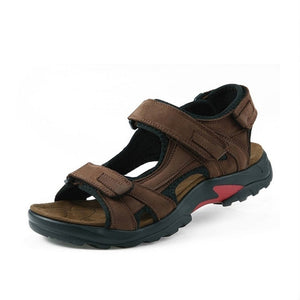 Men's Shoes - Summer Men Genuine Leather Classical Casual Beach Sandals