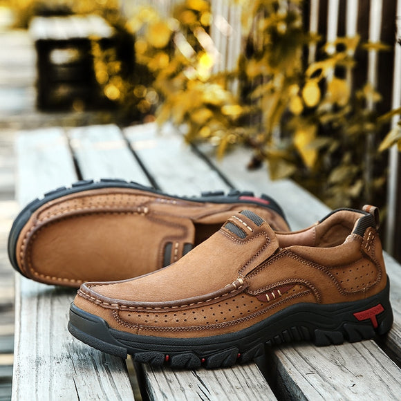 Men's Shoes - Spring Autumn Stylish Men Leather Hiking Shoes（Extra Discount：Buy 2 Get 10% OFF, 3 Get 15% OFF ）